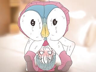 Piplup On The Butt of Bulma..