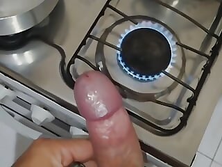 Cooking homemade sausage to..