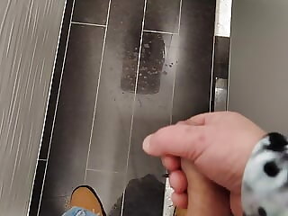 Public WC jerking off