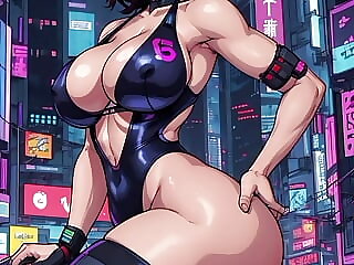 Cyberpunk hot big tits in..