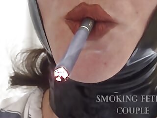 Smoking fetish cigarette..