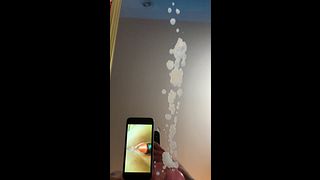 Big white cock n balls jerk